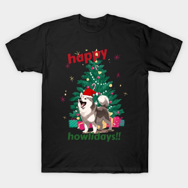 Happy Husky Howlidays! T-Shirt by XanderWitch Creative